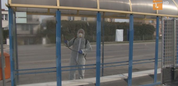 Tczewskie przystanki komunikacji miejskiej są dezynfekowane