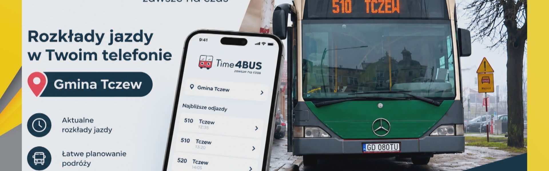 Dynamiczny rozkład jazdy dostępny w GTbusach